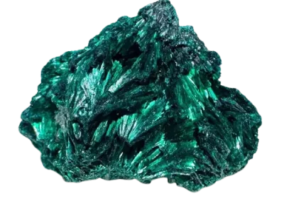 Azurite & Velvet Malachite Cluster on Matrix – Natural Fibrous Specimen